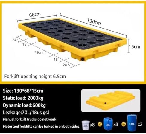 Spill Containment Pallet Tray Platform Oil Drum Drums Concrete Modular Drain Proof Tank polyethylene Profile Paint Bucket Garage Industrial,Heavy Duty Modular Spill Containment Platform, Lea in Kuwait