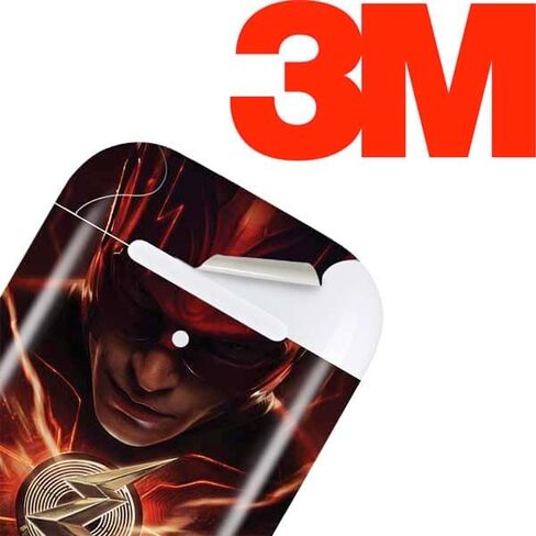 غلاف صوتي من Skinit متوافق مع Apple AirPods - مرخص رسميًا من DC Comics The Flash Movie: تصميم ملصق Flash in Kuwait