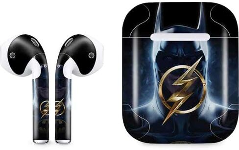 غلاف صوتي من Skinit متوافق مع Apple AirPods - مرخص رسميًا من DC Comics The Flash Movie: تصميم ملصق Flash in Kuwait