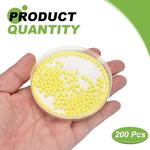 uxcell 200pcs PP Plastic Bearing Balls, 3/16"(5mm) Solid Plastic Balls G2 Precision Polypropylene Mini Ball, Yellow in Kuwait