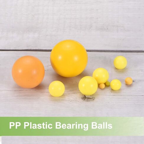 uxcell 200pcs PP Plastic Bearing Balls, 3/16"(5mm) Solid Plastic Balls G2 Precision Polypropylene Mini Ball, Yellow in Kuwait