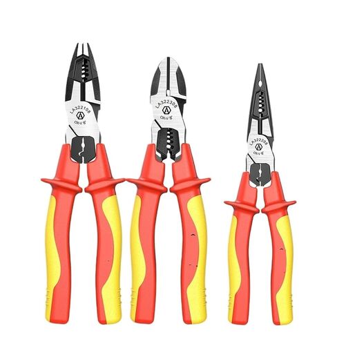 1PCS Insulated Pliers Set Needle Nose Wire Cutters Crimping Cable Shearing Withstand Voltage(LA322108) in Kuwait