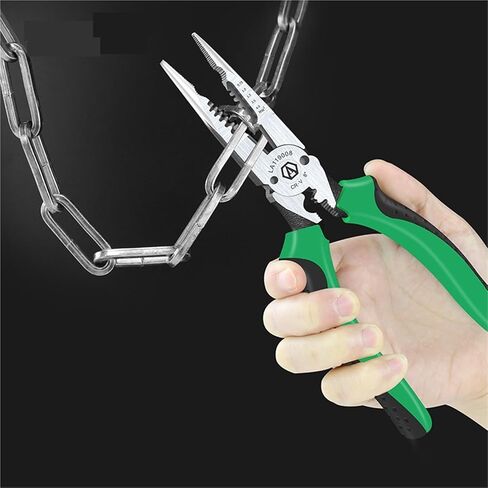 Multi Pliers Wire Stripper 0.7-4.0mm range 8 Inch Cr-V Crimping Tool 6 in 1 Long Nose Needle-nose Cutter in Kuwait