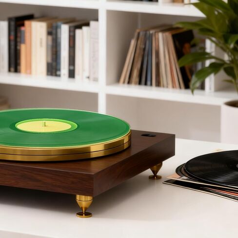 NICENEEDED Acrylic Turntable Mat for Vinyl Player, 12" Slip Mat Anti-Static Record Player Accessory for Vinyl Records, Green in Kuwait