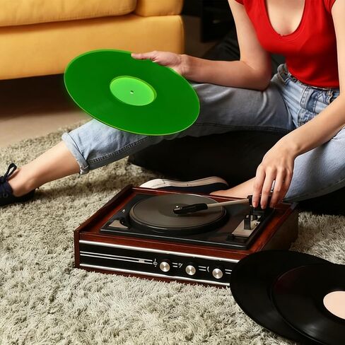 NICENEEDED Acrylic Turntable Mat for Vinyl Player, 12" Slip Mat Anti-Static Record Player Accessory for Vinyl Records, Green in Kuwait