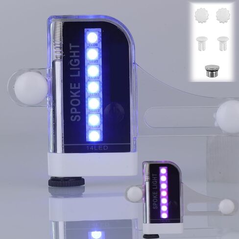 مصابيح LED لعجلة الدراجة، مصابيح LED مقاومة للماء مع 30 نمطًا ومستشعر حركة، ملحقات إطارات الدراجة سهلة التركيب للركوب الليلي in Kuwait
