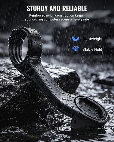 حامل أمامي RAVEMEN AOM05 متوافق مع كمبيوتر Garmin Wahoo Bryton | تناسب مقود الدراجة مقاس 31.8-35 مم، تدعم كاميرا الحركة، من النايلون in Kuwait