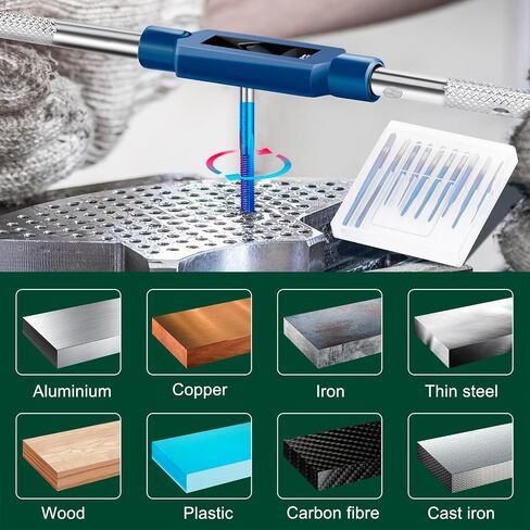 10pcs Micro Tap M1-M3.5, Mini Metric Tap Set with Adjustable Tap Wrench 1/16-1/4'' Hand Screw Thread Tap Drill Tapping Tool in Kuwait