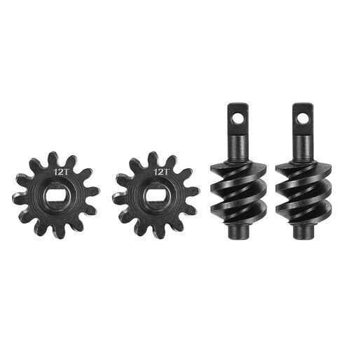 MECCANIXITY 2 Set Hardened Steel Axle Differentials Gear, 14T/18T Steel Gear Upgrade Parts for RC Vehicles Truck Drift Car Part, Black in Kuwait