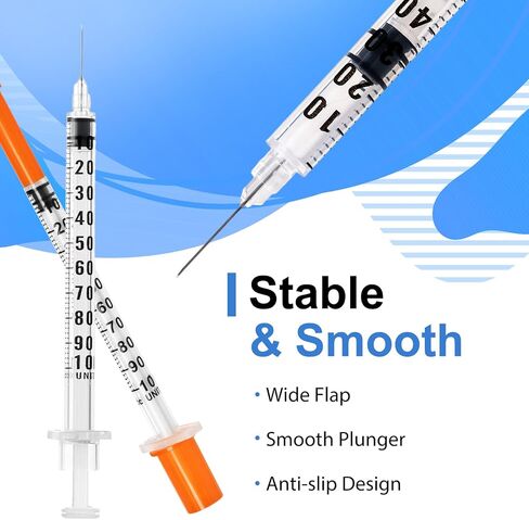 1ml/cc Disposable Syringes 30G 1/2" (12mm) Individually Wrapped 100 Pack Lab Supplies Dispensing Scientific Supplies(100PACK 1CC 30G 1/2") in Kuwait