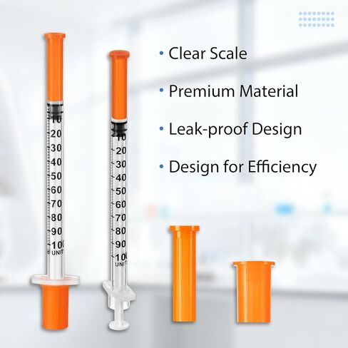 1ml/cc Disposable Syringes 30G 1/2" (12mm) Individually Wrapped 100 Pack Lab Supplies Dispensing Scientific Supplies(100PACK 1CC 30G 1/2") in Kuwait