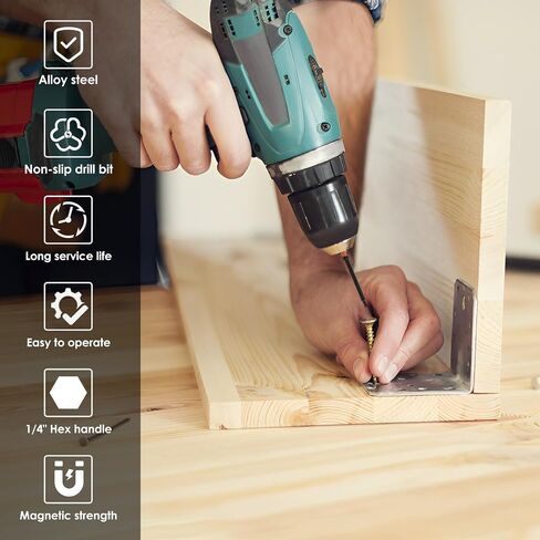 10/20Pcs Impact Hex Head S2 Alloy Allen Wrench Drill Bit Set Metric and SAE with Magnetic Tips 1/4inch Quick Release Hex Shank Screw Driver Drill Bit for Repair in Kuwait