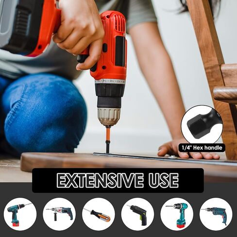 10/20Pcs Impact Hex Head S2 Alloy Allen Wrench Drill Bit Set Metric and SAE with Magnetic Tips 1/4inch Quick Release Hex Shank Screw Driver Drill Bit for Repair in Kuwait