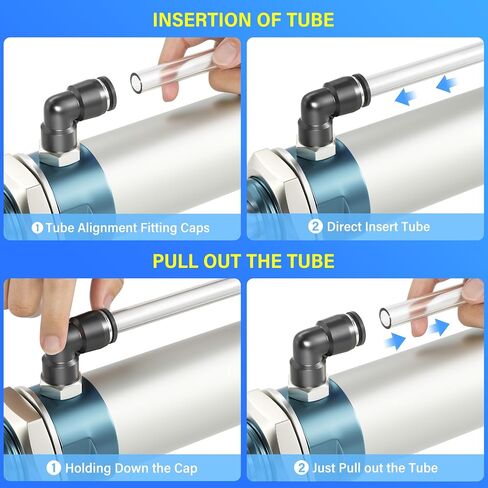 TAILONZ PNEUMATIC ذكر الكوع 6 مم أنبوب OD x M5 خيط 90 دفع لتوصيل التركيبات PL6-M5 (عبوة من 10) in Kuwait