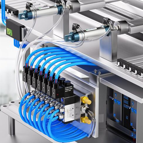 TAILONZ PNEUMATIC ذكر الكوع 6 مم أنبوب OD x M5 خيط 90 دفع لتوصيل التركيبات PL6-M5 (عبوة من 10) in Kuwait