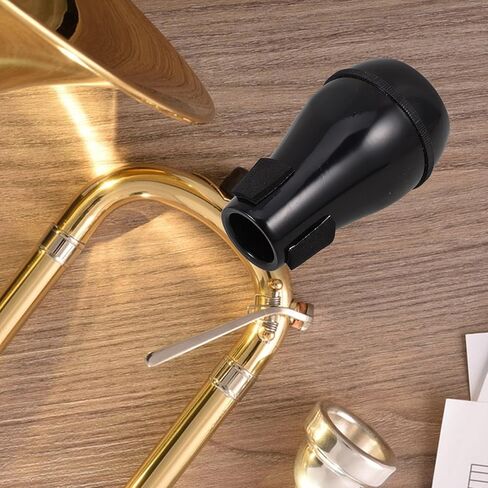 KALLORY Trombone Practice Mute Silencer for Tenor Trombone Lightweight Abs Material Easy to Install and Remove Quiet Practice Sessions in Kuwait