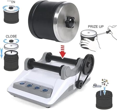 Faceting Machine, Rock Tumbler Professional Electric Gemstones Polisher DIY Stone Polishing Toy in Kuwait