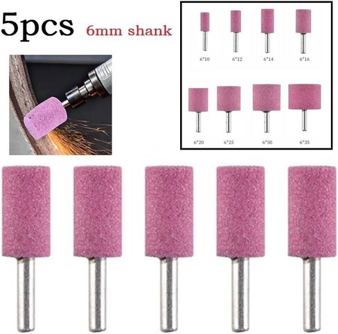 5pcs Abrasive Stone Set With 6mm Shank Suitable For Various Polishing Applications With For Rotary Tools(6x10) in Kuwait