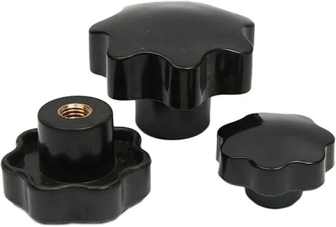 M5 M6 M8 M10 Manual Screw Nut Bakelite Adjusting Handle Brass Core Black Cabinet 100pcs(M6 x25 (Head 25mm)) in Kuwait