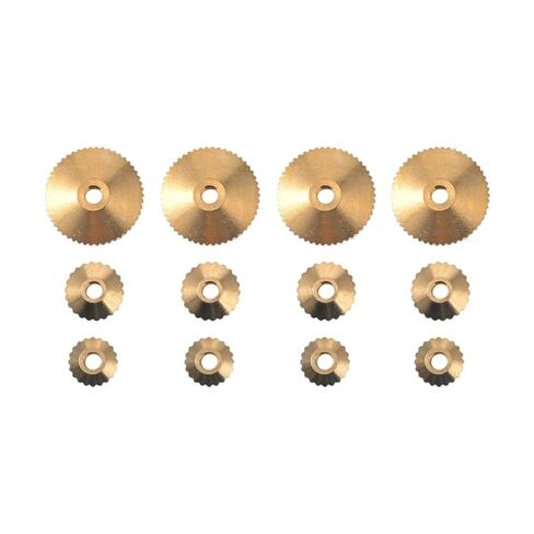 12 قطعة تشكيلة صامولة اليد على مدار الساعة النحاسية، أجزاء ساعة الجد 5/6/10 مم Od Wall Mantel Clocks مجموعة استبدال صامولة اليد لحفظ الوقت بشكل سلس in Kuwait