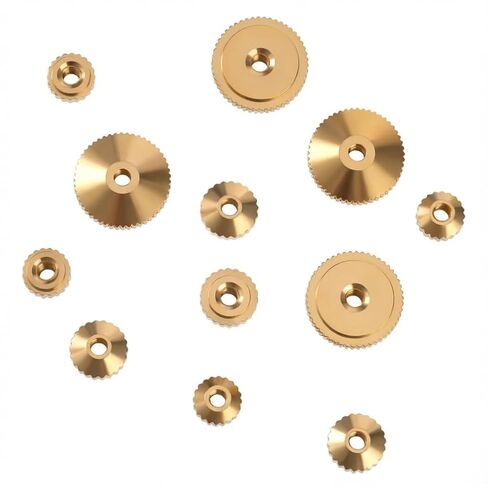 12 قطعة تشكيلة صامولة اليد على مدار الساعة النحاسية، أجزاء ساعة الجد 5/6/10 مم Od Wall Mantel Clocks مجموعة استبدال صامولة اليد لحفظ الوقت بشكل سلس in Kuwait