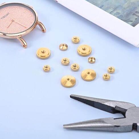 12 قطعة تشكيلة صامولة اليد على مدار الساعة النحاسية، أجزاء ساعة الجد 5/6/10 مم Od Wall Mantel Clocks مجموعة استبدال صامولة اليد لحفظ الوقت بشكل سلس in Kuwait
