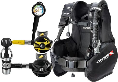 CRESSI Solid Discovery Scuba Package for Diving Enthusiasts- Diving BCD + Regulator + SPG - Designed in Italy in Kuwait