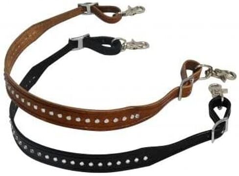 Showman 1 1/4" Wide Leather Wither Strap w/Crystal Studs (Medium) in Saudi Arabia