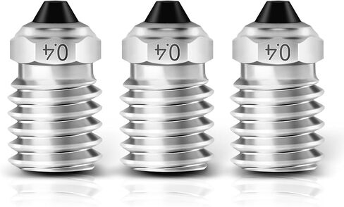 IdeaFormer-3D 3Pcs 0.6mm P1S X1C Bimetal Nozzle for Bambu Lab, Upgraded Hotend Nozzle Replacement Copper Alloy+Hardened Steel Nozzle for Bambu Labs X1 Carbon X1C P1P P1S 3D Printer Accessories in Kuwait