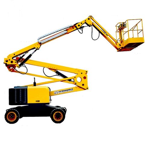 Towable Articulating Boom Lift Electric Mobile Aerial Work Platform Compact Curved Arm Lifting Equipment Warehouse Construction Maintenance in Kuwait