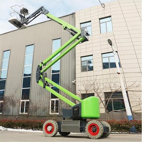 Mini Wheel Crane for Indoor Lifting and Decoration Work, Small Hydraulic Telescopic Crane for Glass Installation and Construction in Kuwait