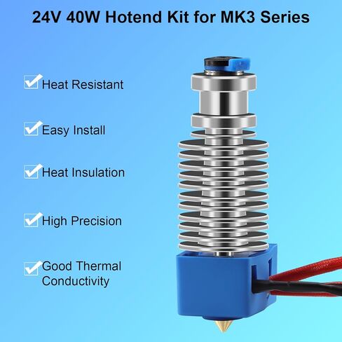 مجموعة الطارد Prusa I3 MK3 Hotend لرأس الطباعة، MK3S+ J-Head Extruder Kit متوافقة مع Prusa I3 MK3/Prusa MK3S/Prusa I3 MK3S+ 3D Printer Hotend، in Kuwait