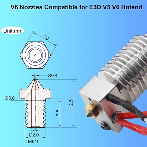 مجموعة الطارد Prusa I3 MK3 Hotend لرأس الطباعة، MK3S+ J-Head Extruder Kit متوافقة مع Prusa I3 MK3/Prusa MK3S/Prusa I3 MK3S+ 3D Printer Hotend، in Kuwait