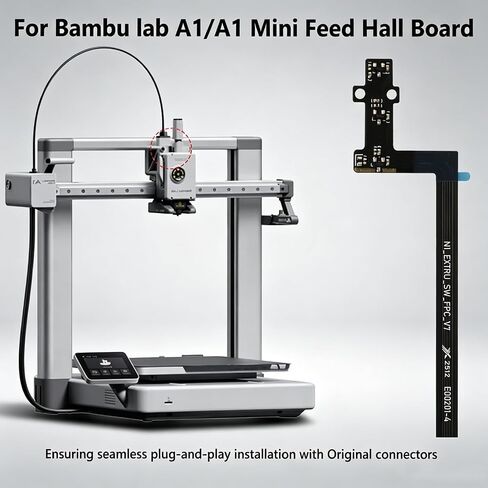 2 PK for Bambu Lab A1/A1 mini Filament Sensor Hall Board Sensor Replacement & Silicone Sock,Extruder Feeding Detection Clog Jam Runout Ribbon Cable FPC 3D Printer Accessories in Kuwait