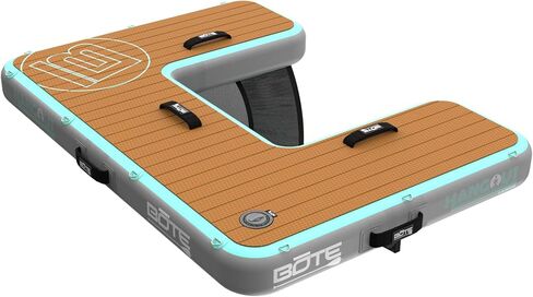 سلم عائم من BOTE Hangout Dock لحوض السباحة والشاطئ والبحيرة والقوارب والقوارب العائمة للبالغين، صديق للحيوانات الأليفة مع حقيبة حمل شبكية للسفر، يتضمن موصلات وصلة الرصيف in Kuwait