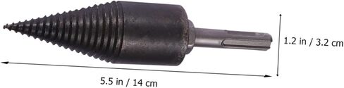 Wood Splitting Drill Bit with Triangle Handle 5.51In Anti-Skid Groove Firewood Chopping Tool for Household Efficient Wood Splitting in Saudi Arabia