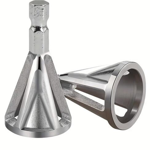 2pcs Professional Deburring Tool, 6-Slot Chamfer Tool Set for Precision Edge Work on Metal, Plastic, Copper, and Wood Pipes - Hexagonal Handle for Secure Grip in Saudi Arabia