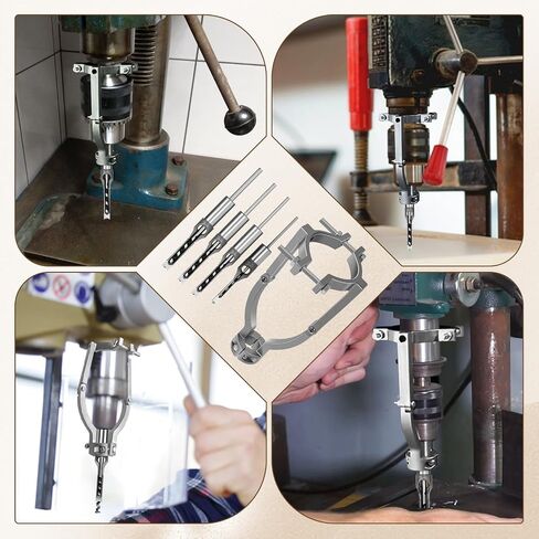 Square Hole Drill Bit & Adapter Set,Wood Mortiser Drill Bit Attachment,Mortising Chisel Set Drill Press Hollow Chisel Mortise Drill Tool for Mortise Machine (1/4, 5/16, 3/8, 2/5, 1/2, 9/16, 5/8") in Saudi Arabia