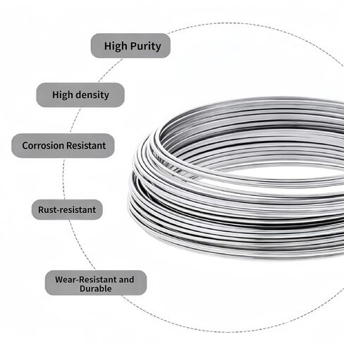 99.9% Pure Zinc Anode Wire, 0.3mm–5.0mm (0.01"-0.20") 1m/2m Short Cut for Electroplating, Lab Experiment & DIY Metal Craft(5PCS,ID1.0mm (0.04")) in Saudi Arabia