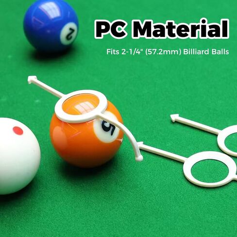 Precision Pool Shot Aiming Aid - 4-Piece Set | Billiards Training Aids for 2-1/4 Inch Balls, Improve Your Game for Billiards Players in Saudi Arabia