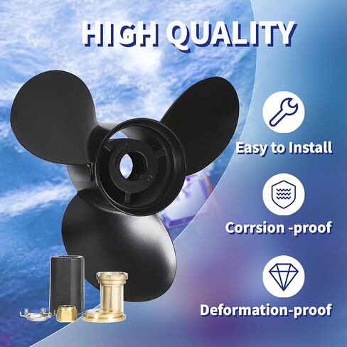 14 1/4 x 21 Aluminum Boat Outboard Propeller 135-300HP, 48-832832A45, 15 Spline Tooth RH, Compatible with Mercury 135HP 150HP 175HP 200HP 220HP 225HP 250HP 275HP 300HP in Kuwait
