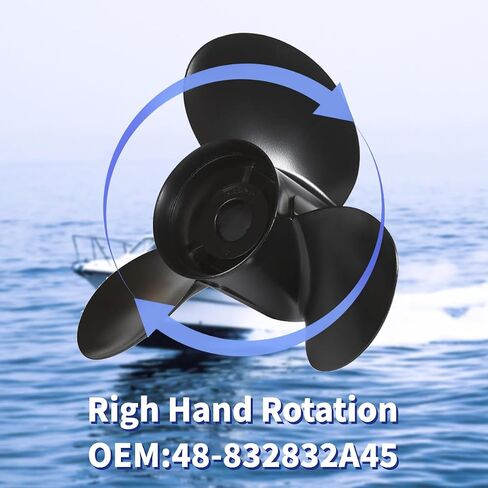 14 1/4 x 21 Aluminum Boat Outboard Propeller 135-300HP, 48-832832A45, 15 Spline Tooth RH, Compatible with Mercury 135HP 150HP 175HP 200HP 220HP 225HP 250HP 275HP 300HP in Kuwait