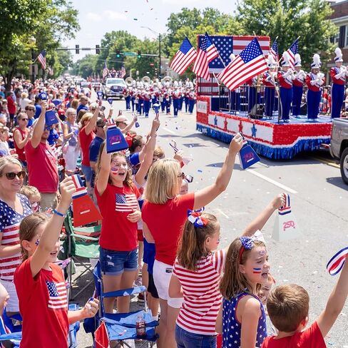 Konohan 12 Pack 250th Anniversary Cowbells Bulk, Patriotic Noise Makers in Red White Blue, Metal Spirit Easier to Hold Loud Noise Makers for Patriotic Events Parades 4th of July Independence Day in Kuwait