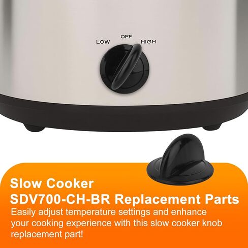 4 قطعة مقبض طباخ بطيء ل Crockpot SCV700-CH-BR ، مقبض التحكم في درجة الحرارة قابل للتعديل لأجزاء طباخ بطيء Crockpot in Saudi Arabia