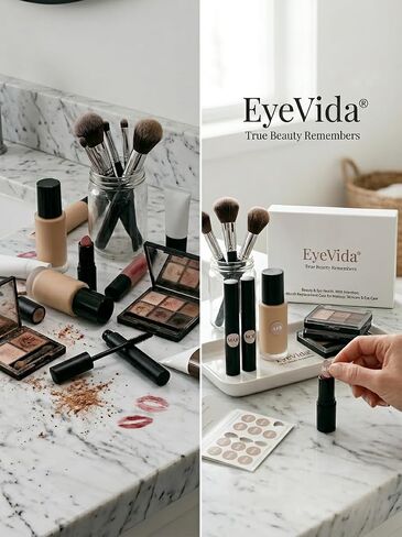 | ملصقات تاريخ انتهاء صلاحية المكياج - 144 ملصق تذكير باستبدال منتجات التجميل للماسكارا وأحمر الشفاه والعناية بالبشرة - كل 12 شهرًا، صنع في الولايات المتحدة الأمريكية - EyeVida | يساعد على منع التهابات العين من الماسكارا منتهية الصلاحية ومستحضرات التجميل  in Kuwait