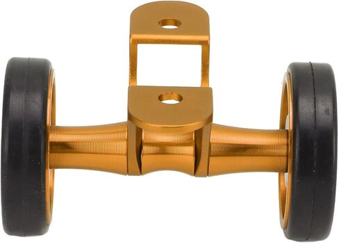 CHICIRIS Bicycle Mudguard Easywheel Rollers, Double Wheel with Steel Bearing Structure for Folding Bike, 38.5mm Diameter 10mm Width (Gold) in Kuwait