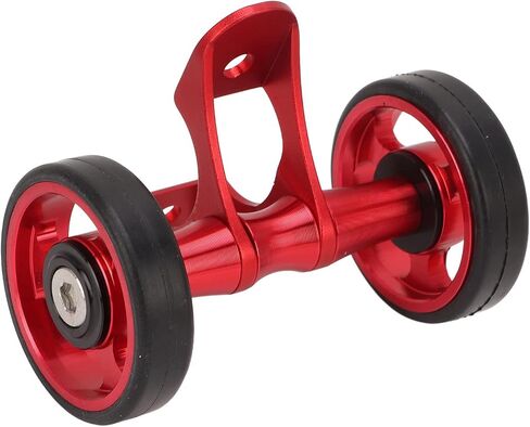 CHICIRIS Bicycle Mudguard Easywheel Rollers, Double Wheel with Steel Bearing Structure for Folding Bike, 38.5mm Diameter 10mm Width (Gold) in Kuwait