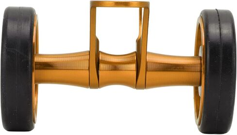 CHICIRIS Bicycle Mudguard Easywheel Rollers, Double Wheel with Steel Bearing Structure for Folding Bike, 38.5mm Diameter 10mm Width (Gold) in Kuwait
