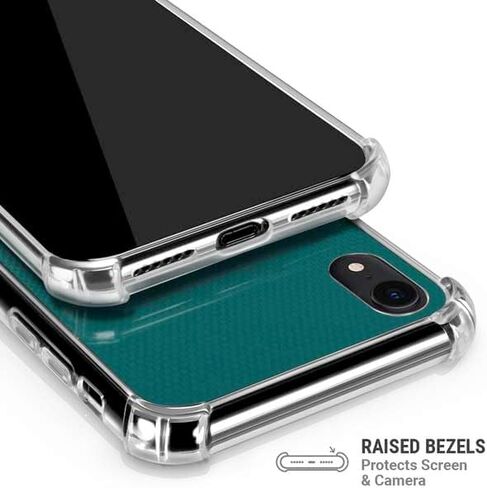 حافظة هاتف Skinit الشفافة متوافقة مع iPhone XR - تصميم كلاسيكي مرخص رسميًا من NFL Miami Dolphins in Kuwait