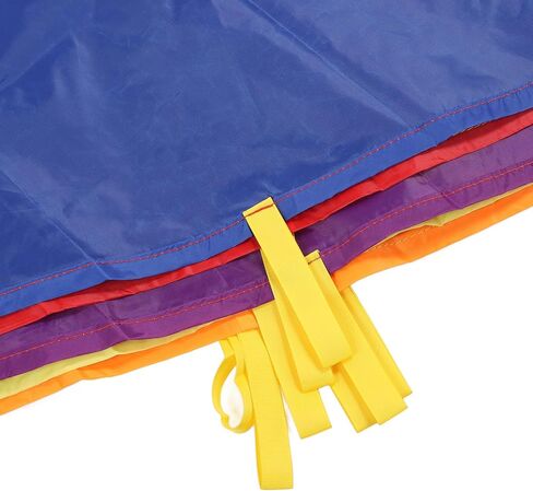Interactive Umbrella Parachute Mole Game Toy with 9 Holes Inflatable Rod to Encourage Cooperation, Durable Polyester Material for Group Activities in Kuwait